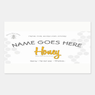 Etiqueta de Personalizado de Honey Jar