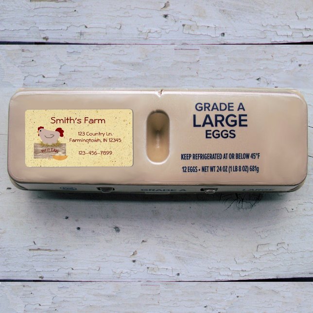 Etiqueta de Personalizado de huevos frescos (Subido por el creador)