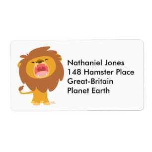 Etiqueta de Personalizado de leones con gran fuerz