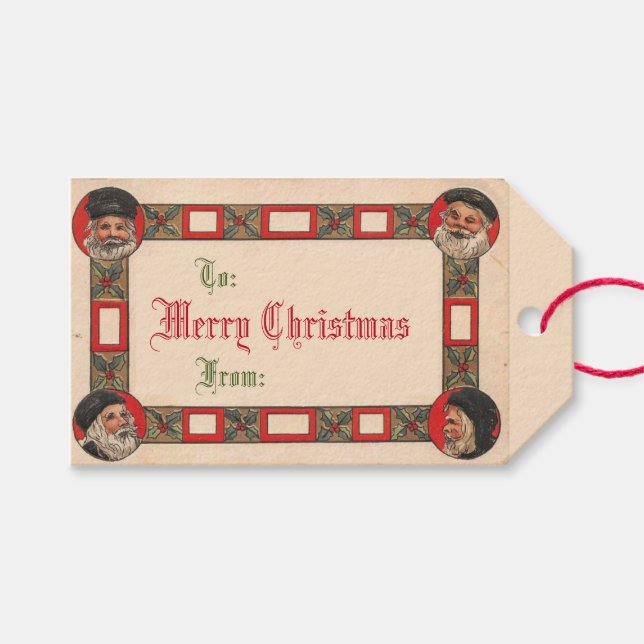 Etiqueta de Personalizado de navidad de merry (Frente (Horizontal))