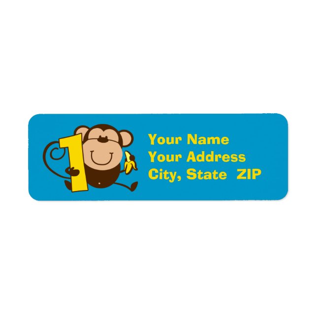 Etiqueta de Personalizado de niño de cumpleaños de (Frente)