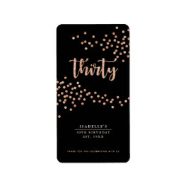 Etiqueta de Personalizado de puntos de polka de or