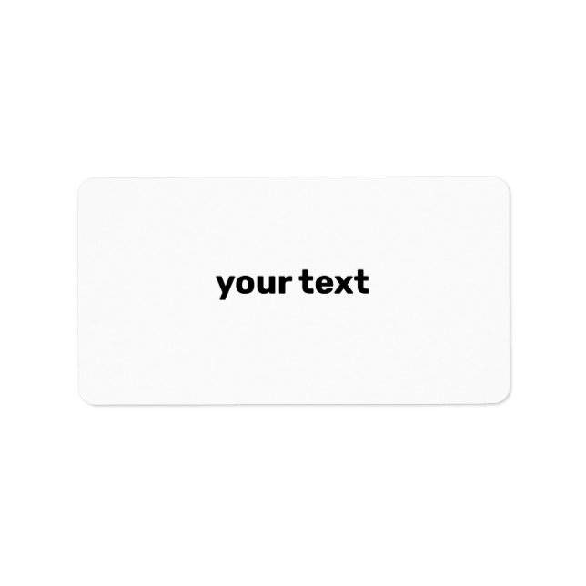 etiqueta de personalizado de texto simple aquí (Frente)