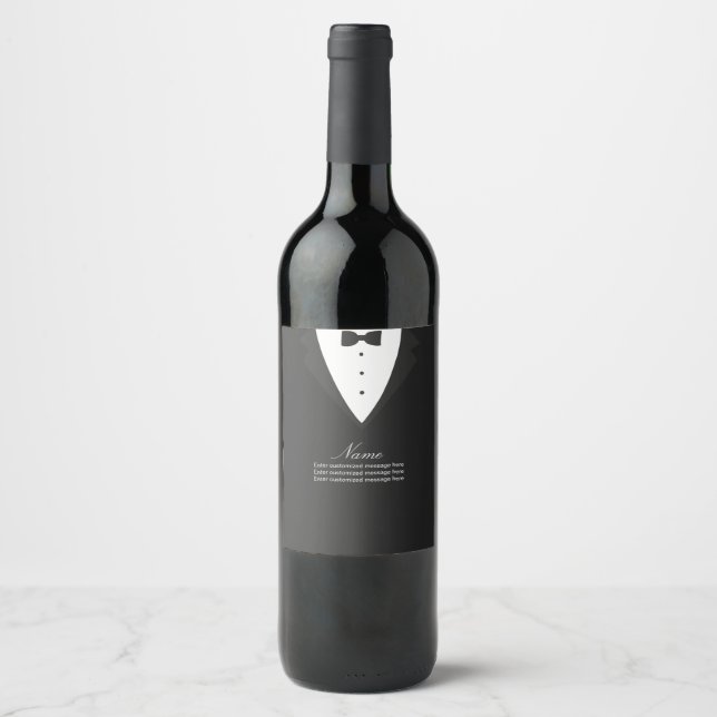 Etiqueta de personalizado de vino o de comida con  (Anverso)
