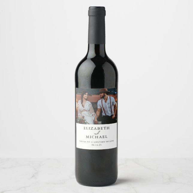 Etiqueta de personalizado fotográfica de vino (Anverso)