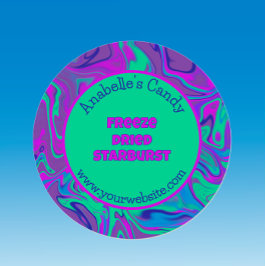 Etiqueta de Personalizado Guay colorida de caramel