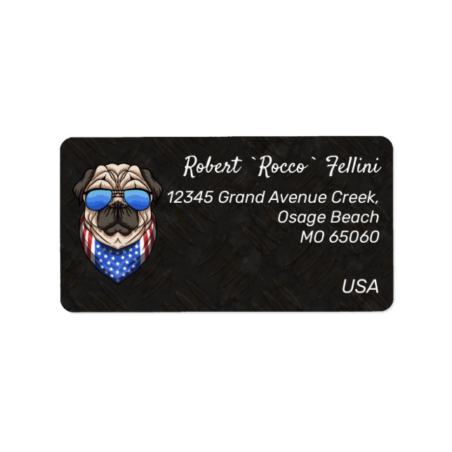 Etiqueta de personalizado rebelde Stars and Stripe (Frente)