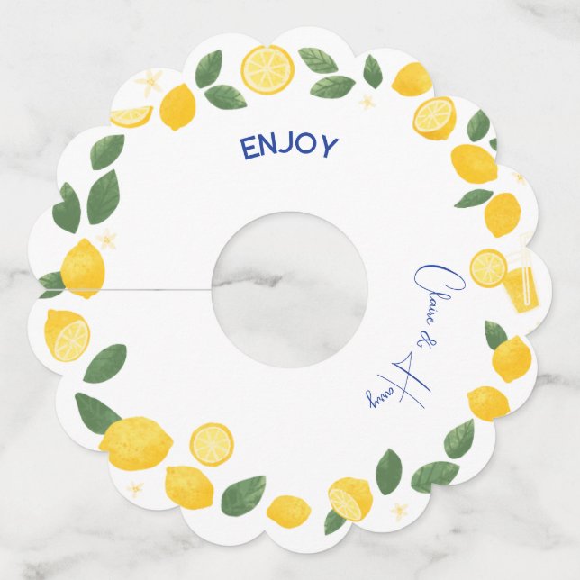 Etiqueta de personalizar de limón simple (Anverso)