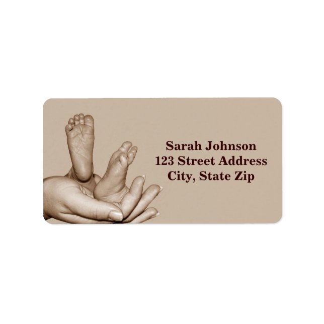 Etiqueta de pies de bebé (Frente)