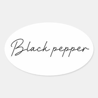Etiqueta de pimienta negra para alimentos