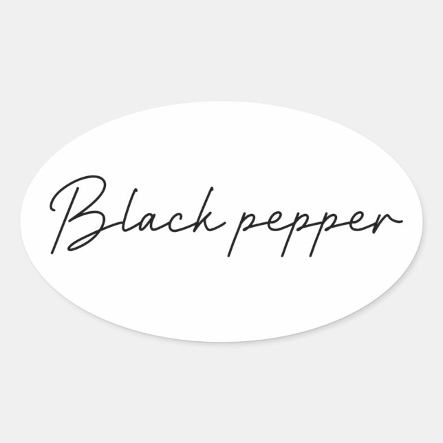 Etiqueta de pimienta negra para alimentos (Anverso)
