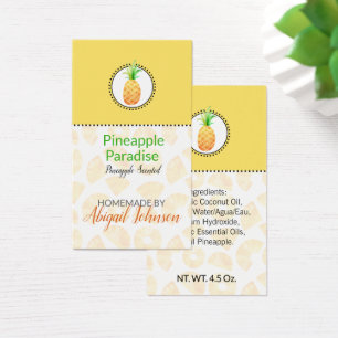 Etiqueta de Piña para Baño y Cuerpo Casero Tarje