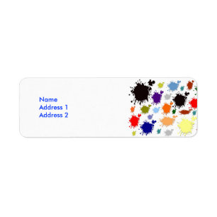 Etiqueta de pintura de splash