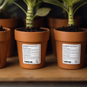 Etiqueta de planta de Personalizable de cuidado ve