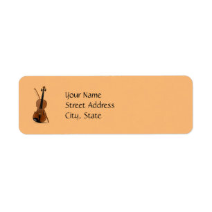 Etiqueta de plantilla Violin y Bow