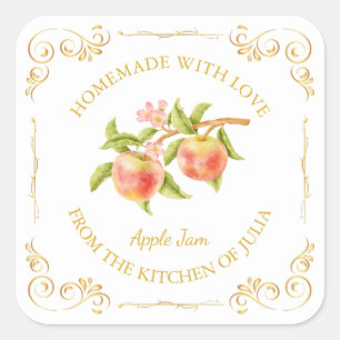 Etiqueta de plaqueta de jamón de Apple casera