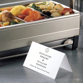 Etiqueta de plato de Personalizado minimalista con