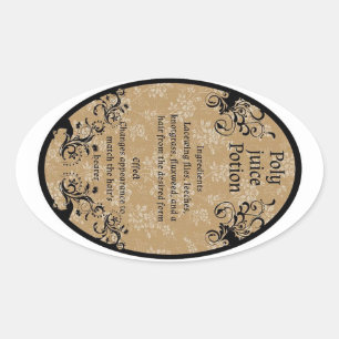 Etiqueta de poción de jugo