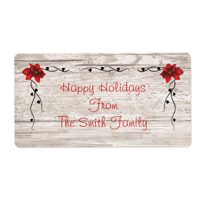 Etiqueta de Poinsettia (Frente)