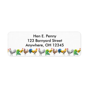 Etiqueta de pollo de Barnyard