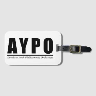 Etiqueta de portaequipajes con logotipo AYPO (negr