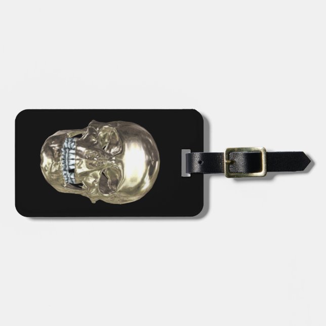 Etiqueta de portaequipajes cromada de personalizad (Frente Horizontal)