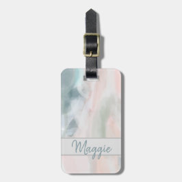 Etiqueta de portaequipajes de arte abstracto