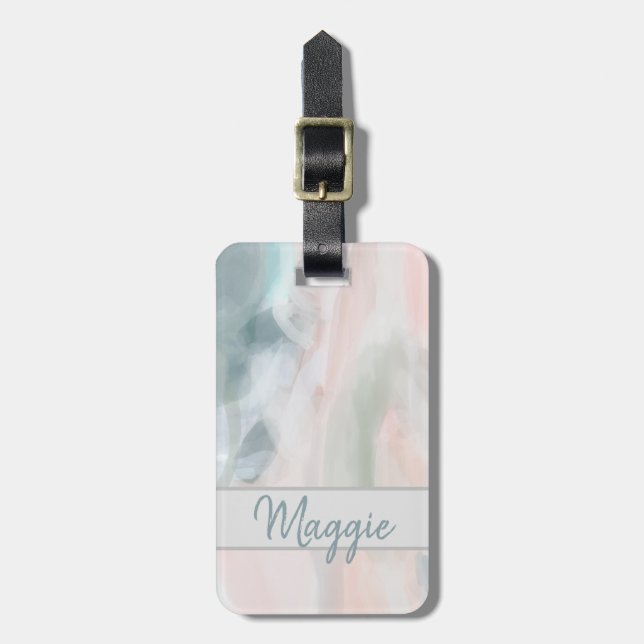 Etiqueta de portaequipajes de arte abstracto (Frente Vertical)