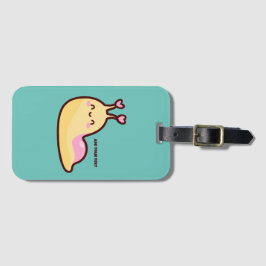 Etiqueta de portaequipajes de cuchara feliz