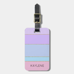 Etiqueta de portaequipajes de franjas de color de 