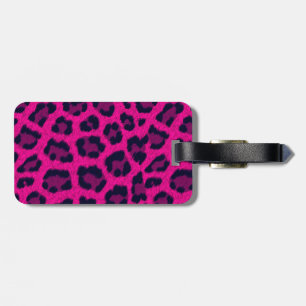 Etiqueta de portaequipajes de impresión de leopard