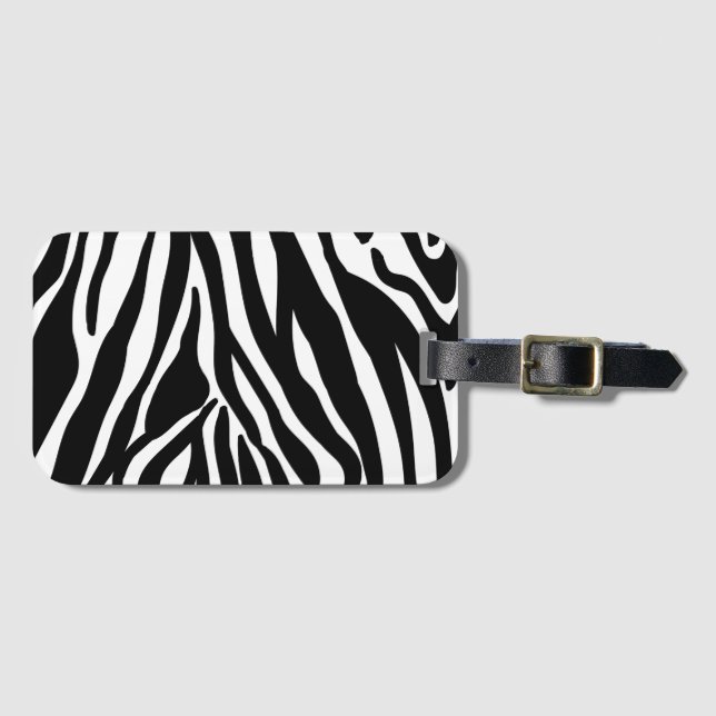 Etiqueta de portaequipajes de impresión Zebra (Anverso horizontal)