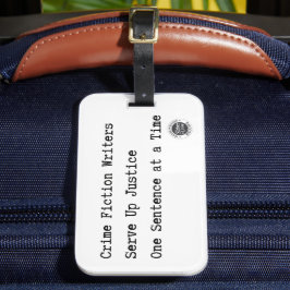 Etiqueta de portaequipajes de justicia de servicio