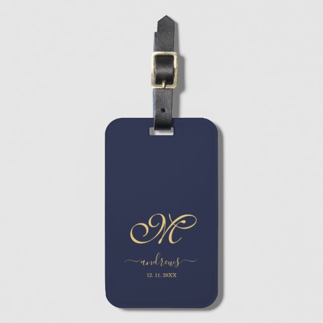 Etiqueta de portaequipajes de la firma personaliza (Anverso vertical)