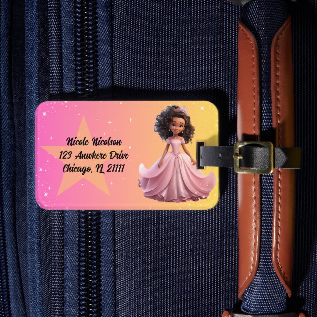 Etiqueta de portaequipajes de la princesa (Anverso In situ 4)
