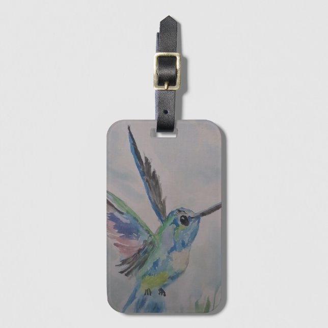 Etiqueta de portaequipajes de pájaro (Anverso vertical)