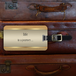 Etiqueta de portaequipajes de Purpurina metálico d