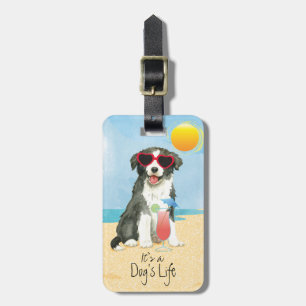 Etiqueta de portaequipajes del borde del verano