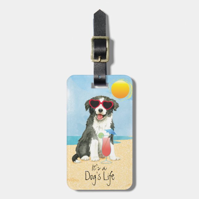 Etiqueta de portaequipajes del borde del verano (Frente Vertical)