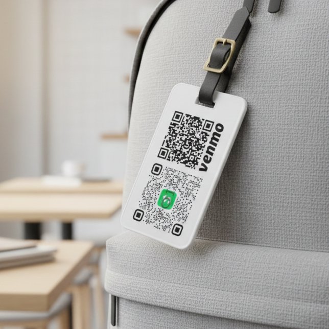 Etiqueta de portaequipajes del código QR del perso (Custom QR Code Luggage Tag)