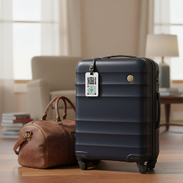 Etiqueta de portaequipajes del código QR del perso