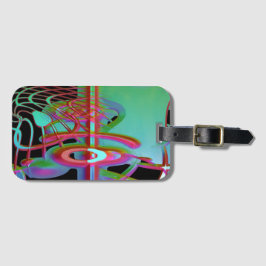 Etiqueta de portaequipajes del conjunto abstracto