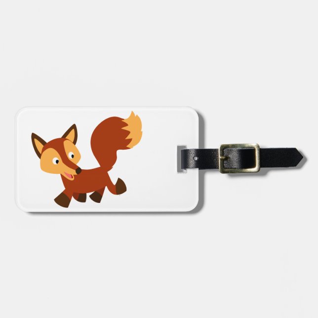 Etiqueta de portaequipajes del Personalizado Fox d (Frente Horizontal)