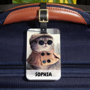 Etiqueta de portaequipajes fotográficos de animado
