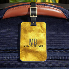 Etiqueta de portaequipajes metálicos cepillado de 