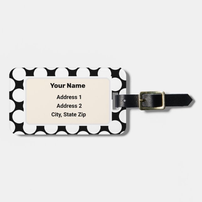 Etiqueta de portaequipajes o bolsa de puntos de Po (Frente Horizontal)