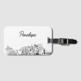 Etiqueta de portaequipajes personalizada del favor
