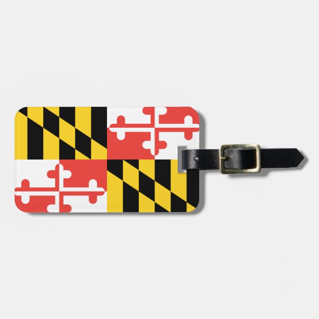 Etiqueta de portaequipajes personalizada Maryland  (Frente Horizontal)