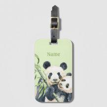Etiqueta de portaequipajes personalizada | Pandas