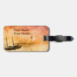 Etiqueta de portaequipajes Voyage Steampunk person
